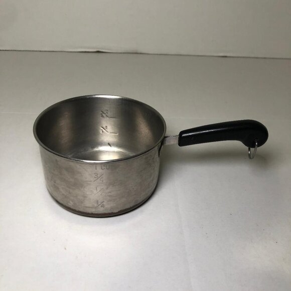 Vintage Revere Ware Measuring 1 Cup Mini Pot Copper Bottom w/ Handle - Picture 1 of 8